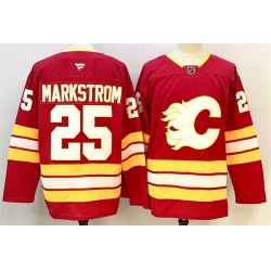 Men Calgary Flames 25 Jacob Markstr F6m Red 2024 25 Home Stitched Hockey Jersey