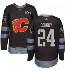 Mens Adidas Calgary Flames 24 Craig Conroy Authentic Black 1917 2017 100th Anniversary NHL Jersey Mens Adidas Calgary Flames 24 Craig Conroy Authentic Black 1917 2017 100th Anniversary NHL Jersey