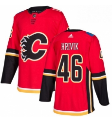 Mens Adidas Calgary Flames 46 Marek Hrivik Premier Red Home NHL Jersey Mens Adidas Calgary Flames 46 Marek Hrivik Premier Red Home NHL Jersey