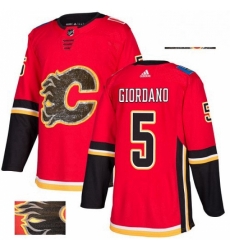Mens Adidas Calgary Flames 5 Mark Giordano Authentic Red Fashion Gold NHL Jersey Mens Adidas Calgary Flames 5 Mark Giordano Authentic Red Fashion Gold NHL Jersey