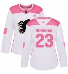 Womens Adidas Calgary Flames 23 Sean Monahan Authentic WhitePink Fashion NHL Jersey Womens Adidas Calgary Flames 23 Sean Monahan Authentic WhitePink Fashion NHL Jersey