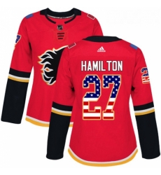 Womens Adidas Calgary Flames 27 Dougie Hamilton Authentic Red USA Flag Fashion NHL Jersey Womens Adidas Calgary Flames 27 Dougie Hamilton Authentic Red USA Flag Fashion NHL Jersey