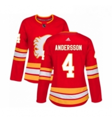 Womens Adidas Calgary Flames 4 Rasmus Andersson Premier Red Alternate NHL Jersey Womens Adidas Calgary Flames 4 Rasmus Andersson Premier Red Alternate NHL Jersey