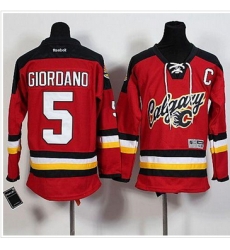Calgary Flames #5 Mark Giordano Red Alternate Stitched Youth NHL Jersey Calgary Flames #5 Mark Giordano Red Alternate Stitched Youth NHL Jersey