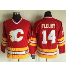 Flames #14 Theoren Fleury Red CCM Throwback Stitched Youth NHL Jersey Flames #14 Theoren Fleury Red CCM Throwback Stitched Youth NHL Jersey