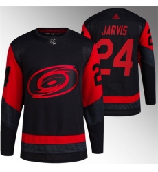 Men Carolina Hurricanes 24 Seth Jarvis Black Red Stadium Series Breakaway Stitched Jersey Men Carolina Hurricanes 24 Seth Jarvis Black Red Stadium Series Breakaway Stitched Jersey