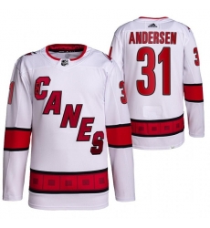 Men Carolina Hurricanes 31 Frederik Andersen White Stitched Jersey Men Carolina Hurricanes 31 Frederik Andersen White Stitched Jersey
