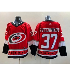 Men Carolina Hurricanes 37 Andrei Svechnikov Red Stitched Jersey Men Carolina Hurricanes 37 Andrei Svechnikov Red Stitched Jersey