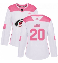 Womens Adidas Carolina Hurricanes 20 Sebastian Aho Authentic WhitePink Fashion NHL Jersey Womens Adidas Carolina Hurricanes 20 Sebastian Aho Authentic WhitePink Fashion NHL Jersey