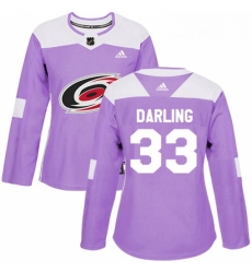 Womens Adidas Carolina Hurricanes 33 Scott Darling Authentic Purple Fights Cancer Practice NHL Jersey Womens Adidas Carolina Hurricanes 33 Scott Darling Authentic Purple Fights Cancer Practice NHL Jersey