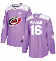 Youth Adidas Carolina Hurricanes 16 Marcus Kruger Authentic Purple Fights Cancer Practice NHL Jersey Youth Adidas Carolina Hurricanes 16 Marcus Kruger Authentic Purple Fights Cancer Practice NHL Jersey