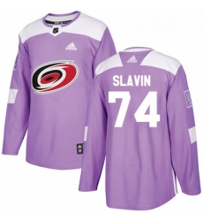 Youth Adidas Carolina Hurricanes 74 Jaccob Slavin Authentic Purple Fights Cancer Practice NHL Jersey Youth Adidas Carolina Hurricanes 74 Jaccob Slavin Authentic Purple Fights Cancer Practice NHL Jersey
