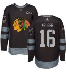 Blackhawks #16 Marcus Kruger Black 1917 2017 100th Anniversary Stitched NHL Jersey Blackhawks #16 Marcus Kruger Black 1917 2017 100th Anniversary Stitched NHL Jersey