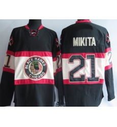 Chicago Blackhawks 21# Mikita black third jerseys Chicago Blackhawks 21# Mikita black third jerseys