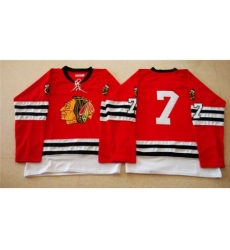 Chicago Blackhawks #7 Chris Chelios Red Mitchell And Ness 1960-61 Stitched NHL Jersey Chicago Blackhawks #7 Chris Chelios Red Mitchell And Ness 1960-61 Stitched NHL Jersey