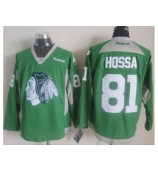 Chicago Blackhawks #81 Marian Hossa Green Practice Stitched NHL Jersey Chicago Blackhawks #81 Marian Hossa Green Practice Stitched NHL Jersey