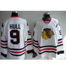 Chicago Blackhawks #9 Bobby Hull Hockey white jersey Chicago Blackhawks #9 Bobby Hull Hockey white jersey