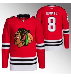 Men Chicago Blackhawks 8 Ryan Donato Red Stitched Hockey Jersey Men Chicago Blackhawks 8 Ryan Donato Red Stitched Hockey Jersey