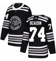 Mens Adidas Chicago Blackhawks 74 Nicolas Beaudin Authentic Black 2019 Winter Classic NHL Jerse Mens Adidas Chicago Blackhawks 74 Nicolas Beaudin Authentic Black 2019 Winter Classic NHL Jerse