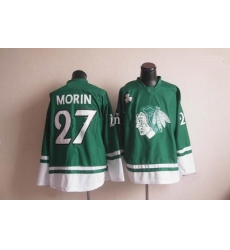 NHL Jerseys Chicago Blackhawks #27 Jeremy Morin green St Patty's Day Hockey Jersey NHL Jerseys Chicago Blackhawks #27 Jeremy Morin green St Patty's Day Hockey Jersey