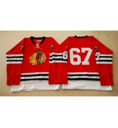 NHL Mitchell And Ness 1960-61 Chicago Blackhawks #67 Noname red Throwback jerseys NHL Mitchell And Ness 1960-61 Chicago Blackhawks #67 Noname red Throwback jerseys