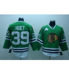 RBK Chicago Blackhawks #39 HUET jersey green RBK Chicago Blackhawks #39 HUET jersey green