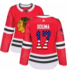 Womens Adidas Chicago Blackhawks 17 Lance Bouma Authentic Red USA Flag Fashion NHL Jersey Womens Adidas Chicago Blackhawks 17 Lance Bouma Authentic Red USA Flag Fashion NHL Jersey