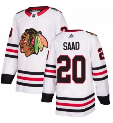 Womens Adidas Chicago Blackhawks 20 Brandon Saad Authentic White Away NHL Jersey Womens Adidas Chicago Blackhawks 20 Brandon Saad Authentic White Away NHL Jersey