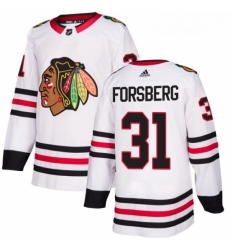 Womens Adidas Chicago Blackhawks 31 Anton Forsberg Authentic White Away NHL Jersey Womens Adidas Chicago Blackhawks 31 Anton Forsberg Authentic White Away NHL Jersey