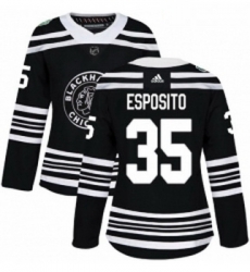 Womens Adidas Chicago Blackhawks 35 Tony Esposito Authentic Black 2019 Winter Classic NHL Jersey Womens Adidas Chicago Blackhawks 35 Tony Esposito Authentic Black 2019 Winter Classic NHL Jersey
