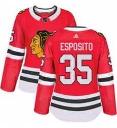 Womens Adidas Chicago Blackhawks 35 Tony Esposito Authentic Red Home NHL Jersey Womens Adidas Chicago Blackhawks 35 Tony Esposito Authentic Red Home NHL Jersey