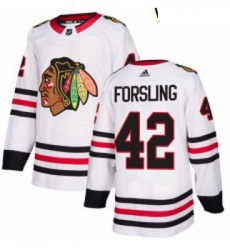 Womens Adidas Chicago Blackhawks 42 Gustav Forsling Authentic White Away NHL Jersey Womens Adidas Chicago Blackhawks 42 Gustav Forsling Authentic White Away NHL Jersey