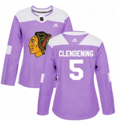 Womens Adidas Chicago Blackhawks 5 Adam Clendening Authentic Purple Fights Cancer Practice NHL Jersey Womens Adidas Chicago Blackhawks 5 Adam Clendening Authentic Purple Fights Cancer Practice NHL Jersey