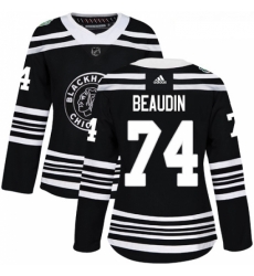 Womens Adidas Chicago Blackhawks 74 Nicolas Beaudin Authentic Black 2019 Winter Classic NHL Jerse Womens Adidas Chicago Blackhawks 74 Nicolas Beaudin Authentic Black 2019 Winter Classic NHL Jerse