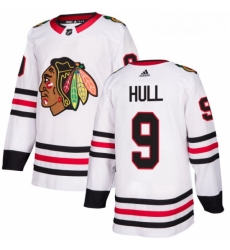 Womens Adidas Chicago Blackhawks 9 Bobby Hull Authentic White Away NHL Jersey Womens Adidas Chicago Blackhawks 9 Bobby Hull Authentic White Away NHL Jersey