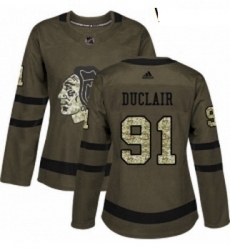 Womens Adidas Chicago Blackhawks 91 Anthony Duclair Authentic Green Salute to Service NHL Jersey Womens Adidas Chicago Blackhawks 91 Anthony Duclair Authentic Green Salute to Service NHL Jersey