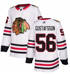 Youth Adidas Chicago Blackhawks 56 Erik Gustafsson Authentic White Away NHL Jersey Youth Adidas Chicago Blackhawks 56 Erik Gustafsson Authentic White Away NHL Jersey