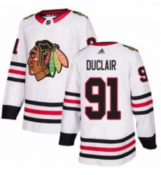 Youth Adidas Chicago Blackhawks 91 Anthony Duclair Authentic White Away NHL Jersey Youth Adidas Chicago Blackhawks 91 Anthony Duclair Authentic White Away NHL Jersey