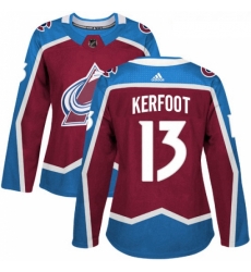 Womens Adidas Colorado Avalanche 13 Alexander Kerfoot Premier Burgundy Red Home NHL Jersey Womens Adidas Colorado Avalanche 13 Alexander Kerfoot Premier Burgundy Red Home NHL Jersey