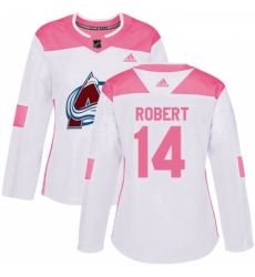 Womens Adidas Colorado Avalanche 14 Rene Robert Authentic WhitePink Fashion NHL Jersey Womens Adidas Colorado Avalanche 14 Rene Robert Authentic WhitePink Fashion NHL Jersey