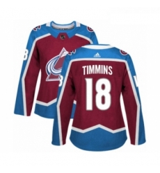 Womens Adidas Colorado Avalanche 18 Conor Timmins Premier Burgundy Red Home NHL Jersey Womens Adidas Colorado Avalanche 18 Conor Timmins Premier Burgundy Red Home NHL Jersey