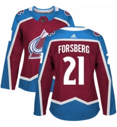 Womens Adidas Colorado Avalanche 21 Peter Forsberg Authentic Burgundy Red Home NHL Jersey Womens Adidas Colorado Avalanche 21 Peter Forsberg Authentic Burgundy Red Home NHL Jersey