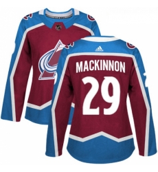 Womens Adidas Colorado Avalanche 29 Nathan MacKinnon Authentic Burgundy Red Home NHL Jersey Womens Adidas Colorado Avalanche 29 Nathan MacKinnon Authentic Burgundy Red Home NHL Jersey