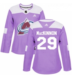 Womens Adidas Colorado Avalanche 29 Nathan MacKinnon Authentic Purple Fights Cancer Practice NHL Jersey Womens Adidas Colorado Avalanche 29 Nathan MacKinnon Authentic Purple Fights Cancer Practice NHL Jersey