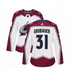 Womens Adidas Colorado Avalanche 31 Philipp Grubauer Authentic White Away NHL Jersey Womens Adidas Colorado Avalanche 31 Philipp Grubauer Authentic White Away NHL Jersey