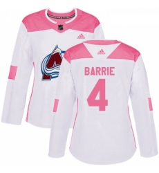 Womens Adidas Colorado Avalanche 4 Tyson Barrie Authentic WhitePink Fashion NHL Jersey Womens Adidas Colorado Avalanche 4 Tyson Barrie Authentic WhitePink Fashion NHL Jersey