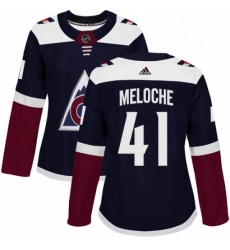 Womens Adidas Colorado Avalanche 41 Nicolas Meloche Authentic Navy Blue Alternate NHL Jersey Womens Adidas Colorado Avalanche 41 Nicolas Meloche Authentic Navy Blue Alternate NHL Jersey