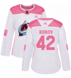 Womens Adidas Colorado Avalanche 42 Sergei Boikov Authentic WhitePink Fashion NHL Jersey Womens Adidas Colorado Avalanche 42 Sergei Boikov Authentic WhitePink Fashion NHL Jersey