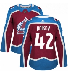 Womens Adidas Colorado Avalanche 42 Sergei Boikov Premier Burgundy Red Home NHL Jersey Womens Adidas Colorado Avalanche 42 Sergei Boikov Premier Burgundy Red Home NHL Jersey