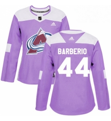 Womens Adidas Colorado Avalanche 44 Mark Barberio Authentic Purple Fights Cancer Practice NHL Jersey Womens Adidas Colorado Avalanche 44 Mark Barberio Authentic Purple Fights Cancer Practice NHL Jersey